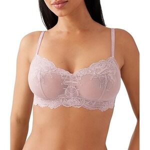 WACOAL Vivid Attraction Lace Bralette 810384 $48 mauve Size Medium M NWT